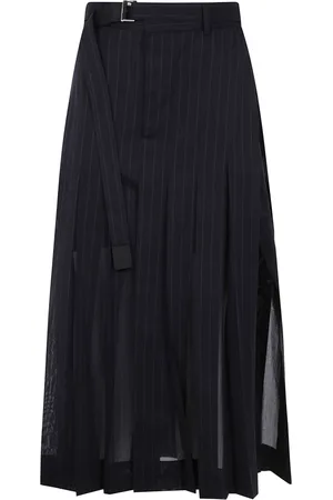 SACAI Rokken, Dames, Zwart, M, Twist Voile Rok