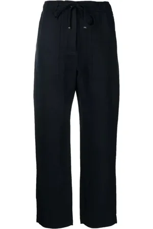Tommy Hilfiger Broeken, Dames, Blauw, XS, Linnen, Linnen Pull-On Boyfriend Broek