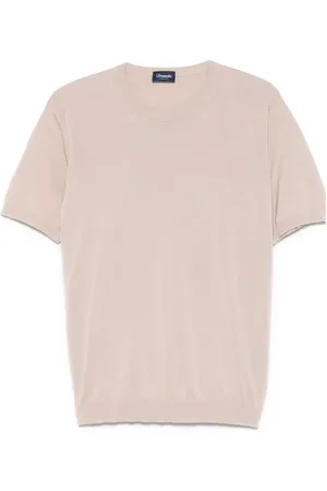DRUMOHR Tops, Heren, , L, Poederroze Crew Neck T-shirts en Polos