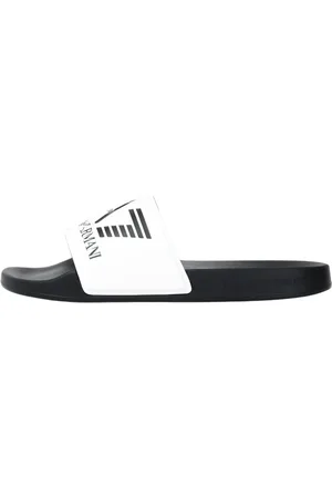 EA7 Schoenen, Heren, Wit, 42 EU, Witte sandalen met logoband