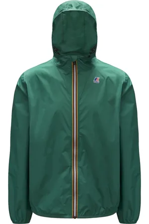 K-Way Jassen, unisex, Groen, L, Inpakbare Waterdichte Windbreaker Jas