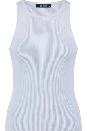 Ibana Tops, Dames, Blauw, M, Katoen, Sleeveless Top Tamora