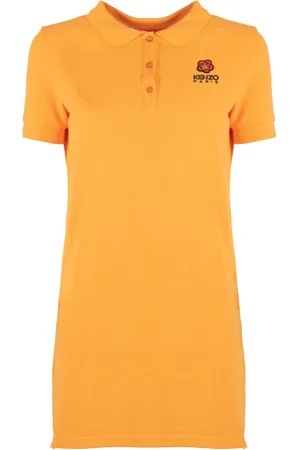 Kenzo Kleedjes, Dames, Oranje, L, Katoen, Logo Polo Jurk