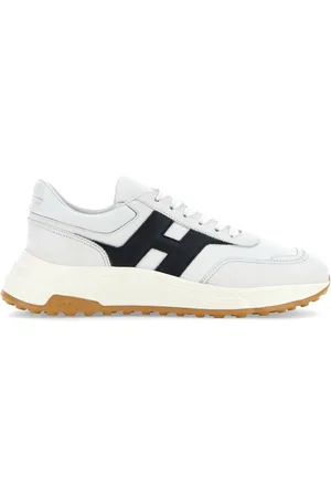 Hogan Schoenen, Heren, Wit, 45 EU, Leer, Witte Leren Veterschoenen