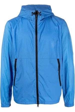 Woolrich Jassen, Heren, Blauw, M, Blauwe Jassen Waterafstotend Winddicht