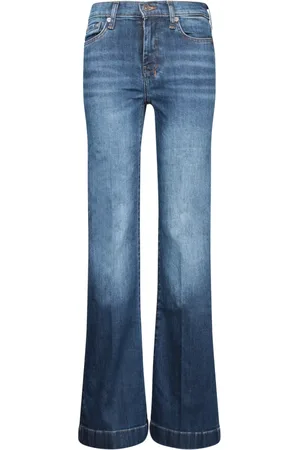 7 for all Mankind Jeans, Dames, Blauw, W25, Blauwe Jeans voor Vrouwen Stijlvol Comfort