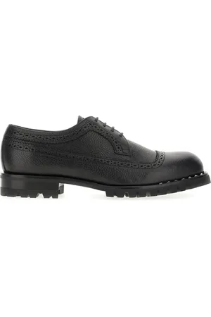 Jimmy Choo Schoenen, Heren, Zwart, 41 EU, Leer, Leren Veterschoenen