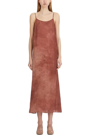 UMA WANG Kleedjes, Dames, Roze, M, Cupro Anaya Jurk
