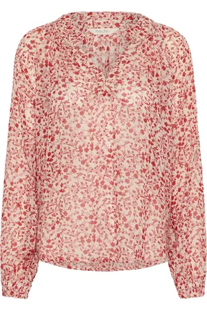 Part Two Blouses & Shirts, Dames, Rood, 3Xl, Mars Mini Flower Blouse