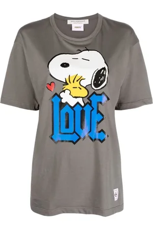 Serafini Tops, Dames, Grijs, S, T-Shirt Collectie