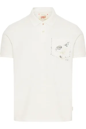 BOB der Bär Tops, Heren, Wit, XL, Katoen, Klassieke Katoenen Poloshirt met Knopen
