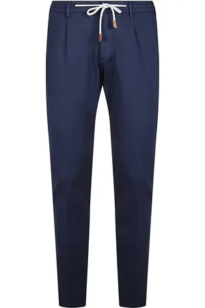 ELEVENTY Broeken, Heren, Blauw, W29, Katoen, Comfortabele katoenen joggerbroek