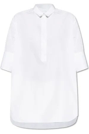 Jil Sander Blouses & Shirts, Dames, Wit, S, Katoen, Overhemd met sluiting