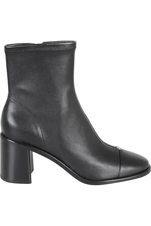Tory Burch Schoenen, Dames, Zwart, 38 EU, Leer, Cap Toe Enkellaars