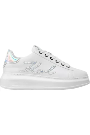 Karl Lagerfeld Schoenen, Dames, Wit, 37 EU, Leer, Kapri Signia Sneakers