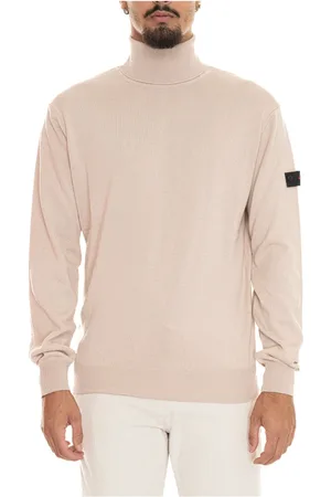 Peuterey Truien, Heren, , XL, Katoen, Turtleneck Pullover met Elleboogstukken