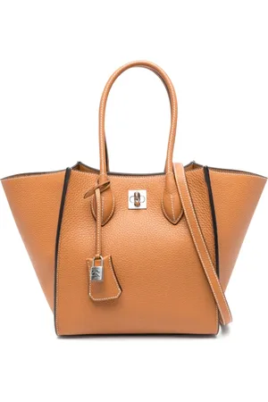 ERMANNO SCERVINO Tassen, Dames, Bruin, ONE Size, Kameelbruine Schoudertas met Draaislot