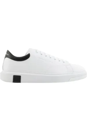 Armani Exchange Schoenen, Heren, Wit, 41 EU, Witte Leren Sneakers Stijlvol Ontwerp
