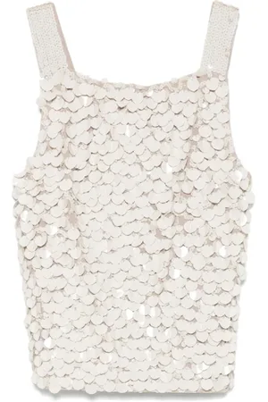 P.A.R.O.S.H. Tops, Dames, , M, Elegante Mouwloze Blouse voor Vrouwen