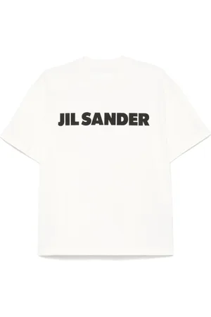 Jil Sander Tops, Dames, Wit, S, Katoen, Logo T-Shirt