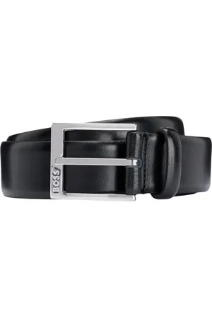 HUGO BOSS Accessoires, Heren, Zwart, 95 CM, Leer, Elegante leren riem