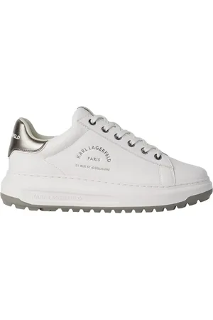 Karl Lagerfeld Schoenen, Dames, Wit, 40 EU, Leer, Kapri Lug Sneakers