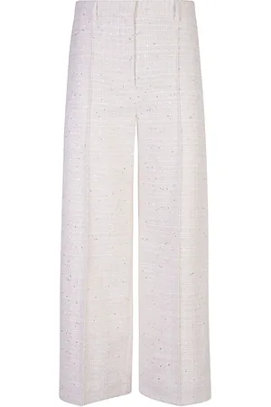 ELEVENTY Broeken, Dames, , L, Katoen, Cropped Sequin Broek
