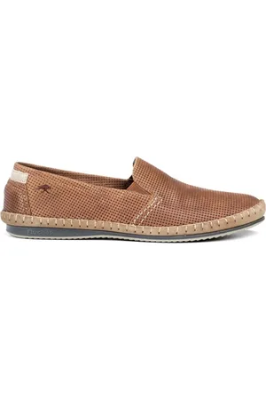 Fluchos Schoenen, Heren, Bruin, 44 EU, Leer, Casual Kameel Leren Heren Instappers