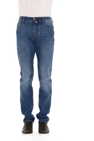 Jacob Cohen Jeans, Heren, Blauw, W33, Katoen, Leather Label Bard Jeans