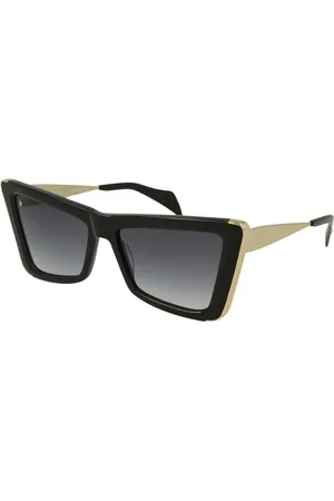 John Richmond Accessoires, unisex, Zwart, ONE Size, Rechthoekige zwarte acetaat zonnebril