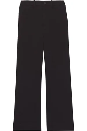 Proenza Schouler Broeken, Dames, Zwart, M, Katoen, Wijde Pijpen Katoenen Culotte Jeans