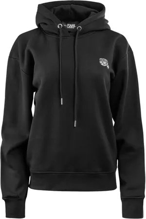 Karl Lagerfeld Sweatshirts & Hoodies, Dames, Zwart, M, Iconic 2.0 Dames Sweatshirt
