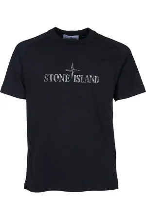 Stone Island Tops, Heren, Zwart, M, Katoen, Klassiek T-shirt
