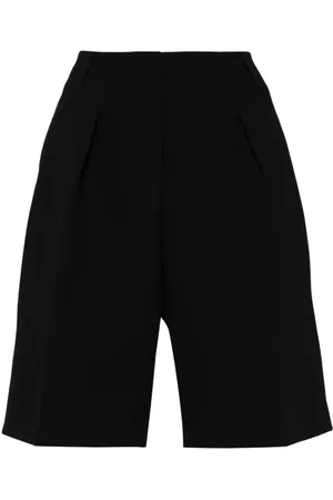 Jacquemus Korte broeken, Dames, Zwart, S, Polyester, Ovalo Bermuda Shorts