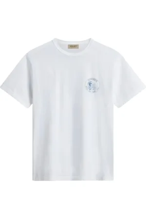 Woolrich Tops, Heren, Wit, XL, Katoen, Cotton Adventure Graphic Tee