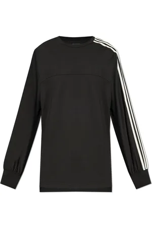 Y-3 Tops, Heren, Zwart, 2Xl, Katoen, 3-Stripes Cotton Jersey Long Sleeve T-Shirt