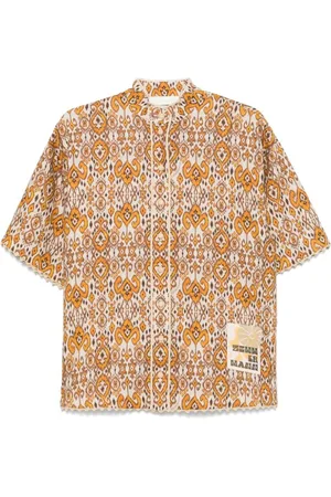 ZIMMERMANN Blouses & Shirts, Dames, Bruin, XS, Linnen, Wylie Relaxed Shirt