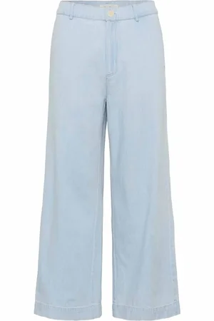 Part Two Jeans, Dames, Blauw, 2Xs, Denim, Wittig Blauwe Denim Broek met Rechte Pijpen
