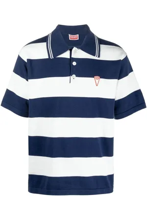 Kenzo Tops, Heren, Veelkleurig, S, Katoen, Gestreept poloshirt