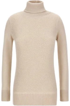 Woolrich Truien, Dames, , L, Wol, Turtleneck Trui met Capuchon