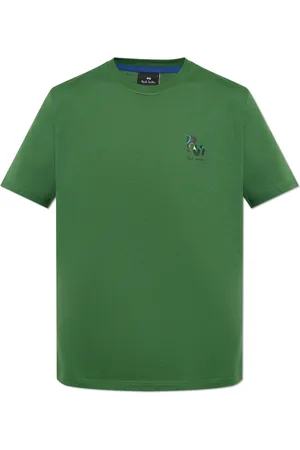 Paul Smith Tops, Heren, Groen, 2Xl, Katoen, T-shirt met Gedrukt Logo