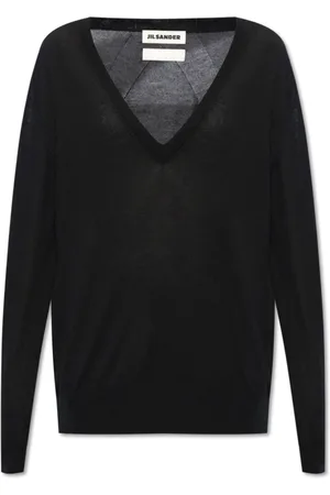 Jil Sander Truien, Dames, Zwart, XS, Cashmere Trui