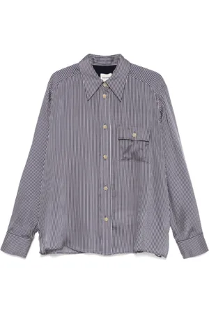 Khaite Blouses & Shirts, Dames, Blauw, S, Marineblauwe Button-Up Overhemd