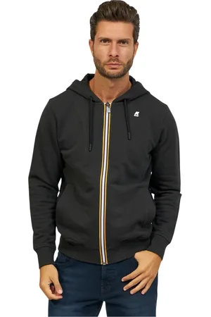 K-Way Sweatshirts & Hoodies, Heren, Zwart, S, Katoen, Veelzijdige zwarte sweater met capuchon