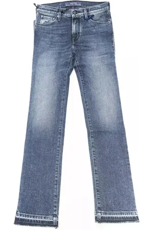 Jacob Cohen Jeans, Dames, Blauw, W27, Katoen, Chic Fringe Slim-Fit Jeans