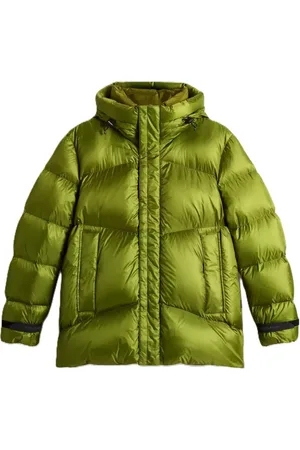 Woolrich Jassen, Heren, Groen, M, Nylon, Acid Nylon Puffer Jacket