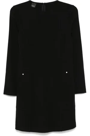 Pinko Kleedjes, Dames, Zwart, M, Nylon, Detersivo Mini Jurk