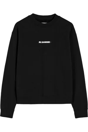 Jil Sander Sweatshirts & Hoodies, Dames, Zwart, M, Katoen, Zwart katoenen sweatshirt