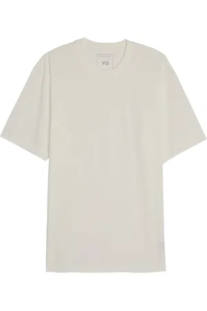 Y-3 Tops, Heren, Wit, S, Katoen, Regular T-shirt met korte mouwen