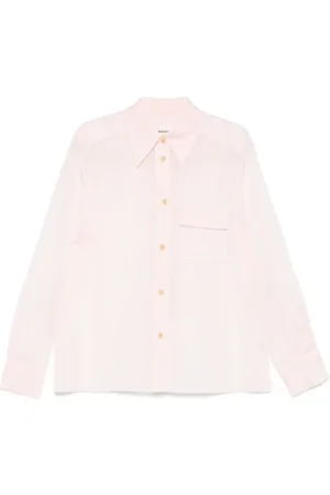 Khaite Blouses & Shirts, Dames, Roze, S, Button-Up Shirt met Klepzak
